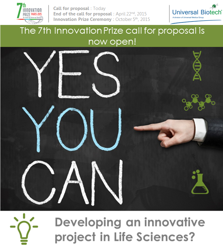 The call for proposal of the Innovation Prize opens now!