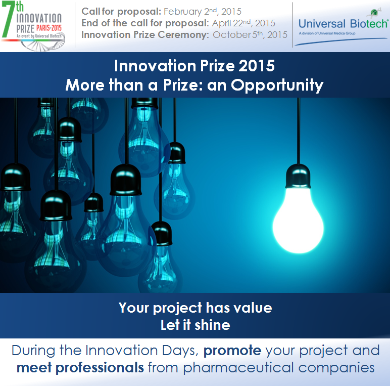 Innovation Prize 2015. More than a Prize : an Opportunity